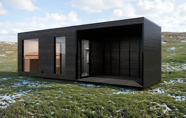 Prima Therma SPGT – Gartensauna mit Vorraum und integrierter Dusche